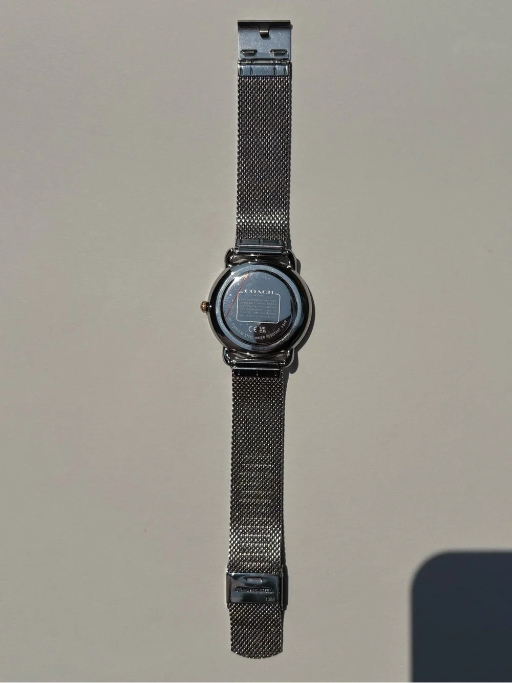COACH ELLIOTT SILVER MESH BAND WATCH 36MM NWT